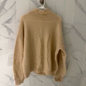 & Other Stories Tan Wool Alpaca Blend Sweater